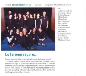 Spettacolo Teatrale "Le faremo sapere" - 25 Giugno 2019, ore 21
